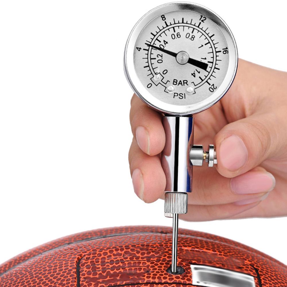 Pressure Gauge Training Equipment Football Basketball Air Watch Metal Barometers Releasing Tester Outdoor Sports Measuring Ball
