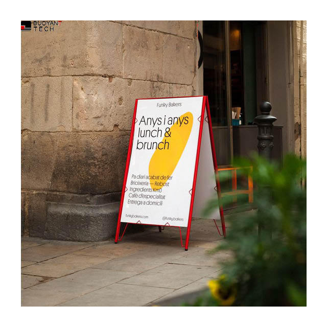 Wholesale Custom Aluminum Frame Sign Board Double Sided Plastic Printed Advertising Poster Boards for Outdoor Use Steel Material
