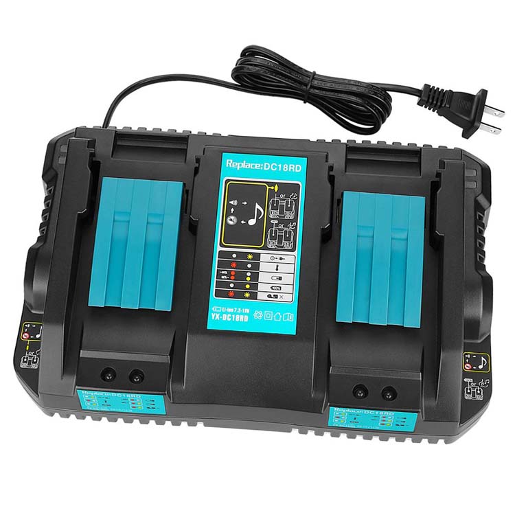 США/AU/UK/EU plug 18V литий-ионная аккумуляторная батарея зарядное устройство с двумя портами Быстрый Универсальное зарядное устройство подходит для Makita DC18RD