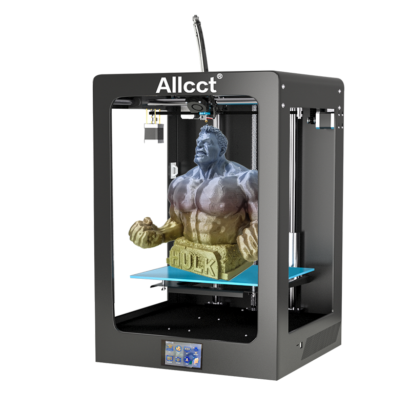 Allcct 3D Printer Machine, FDM Large 3D Printer with mulitple Accessories, Professional Fast 3D Printer for Larger Print Size