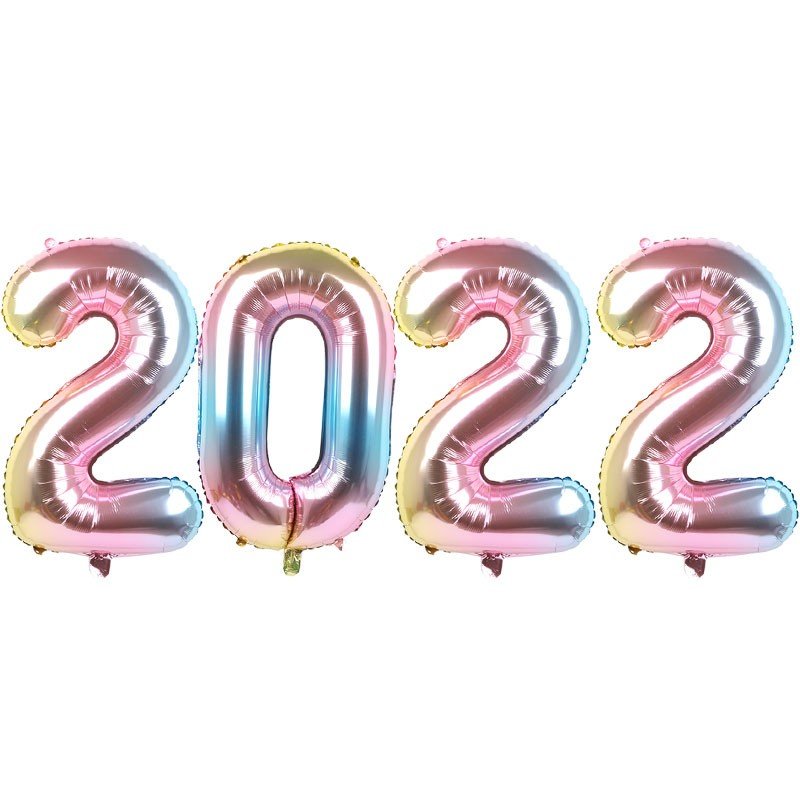 Navidad 2022 32inch Number Foil Balloons Digit Air Balloon Christmas Decorations Celebration Happy New Year 2020 Globos