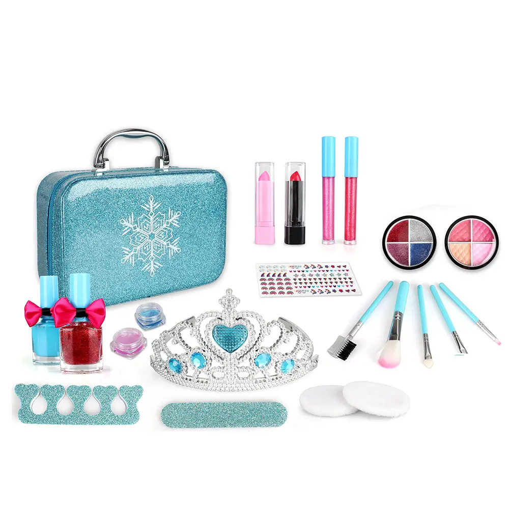 #princess dress up toy game for girls Handbag beauty set 12pcs hair ornaments lipstick toys make up toys