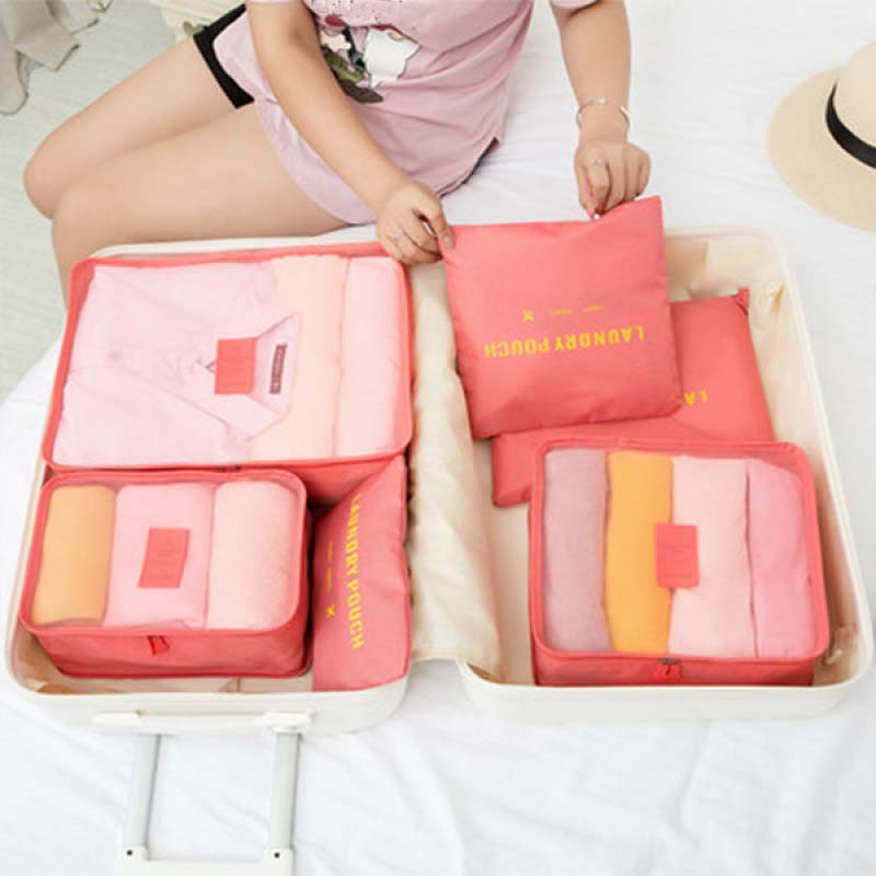 High Quality Packing Cubes Luggage Travel Bags Set Foldable Large Travel Luggage Organizer Bag Set 6pcs