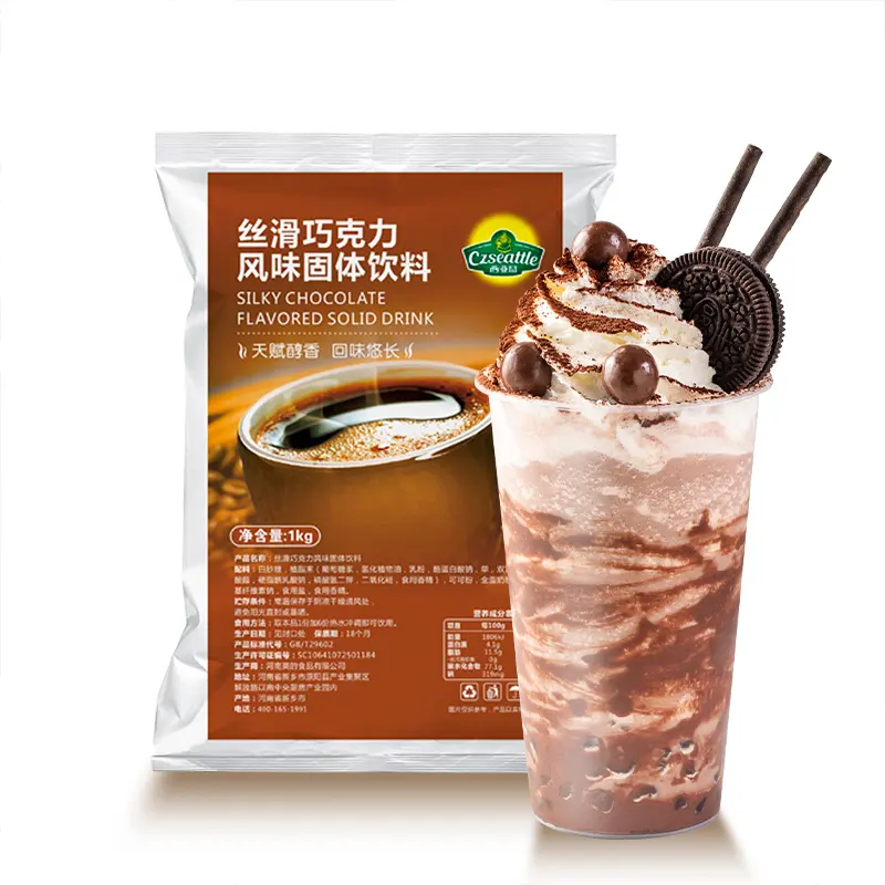 Czseattle Silky Chocolate powder chocolate flavor drink & beverage instant chocolate powder for milk tea boba tea ingredients