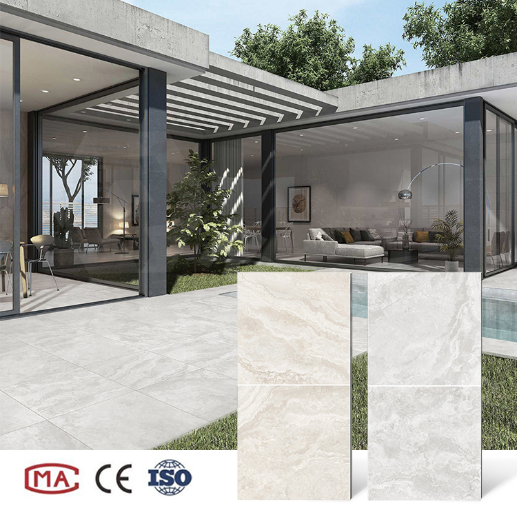 Modern Travertine Look Paver Paving Stone Floor Tiles Thick Garden Driveway Yard Garage Outdoor Anti Slip 20mm Full Body Tiles