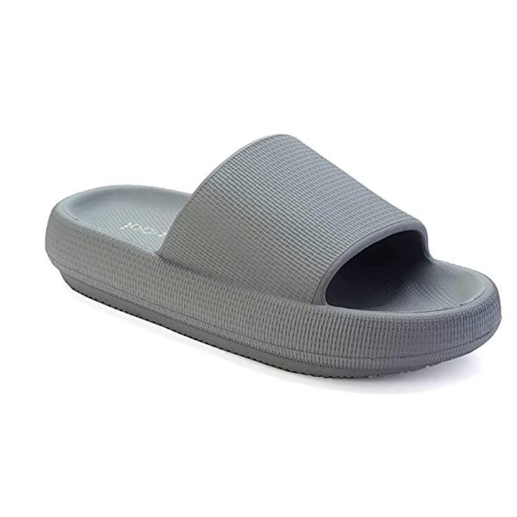 Men's Women's Quick Dry Open-Toe Slippers Cloud House Massage Shower Sandals EVA Winter Platform Anti-Slip Pillow Slippers