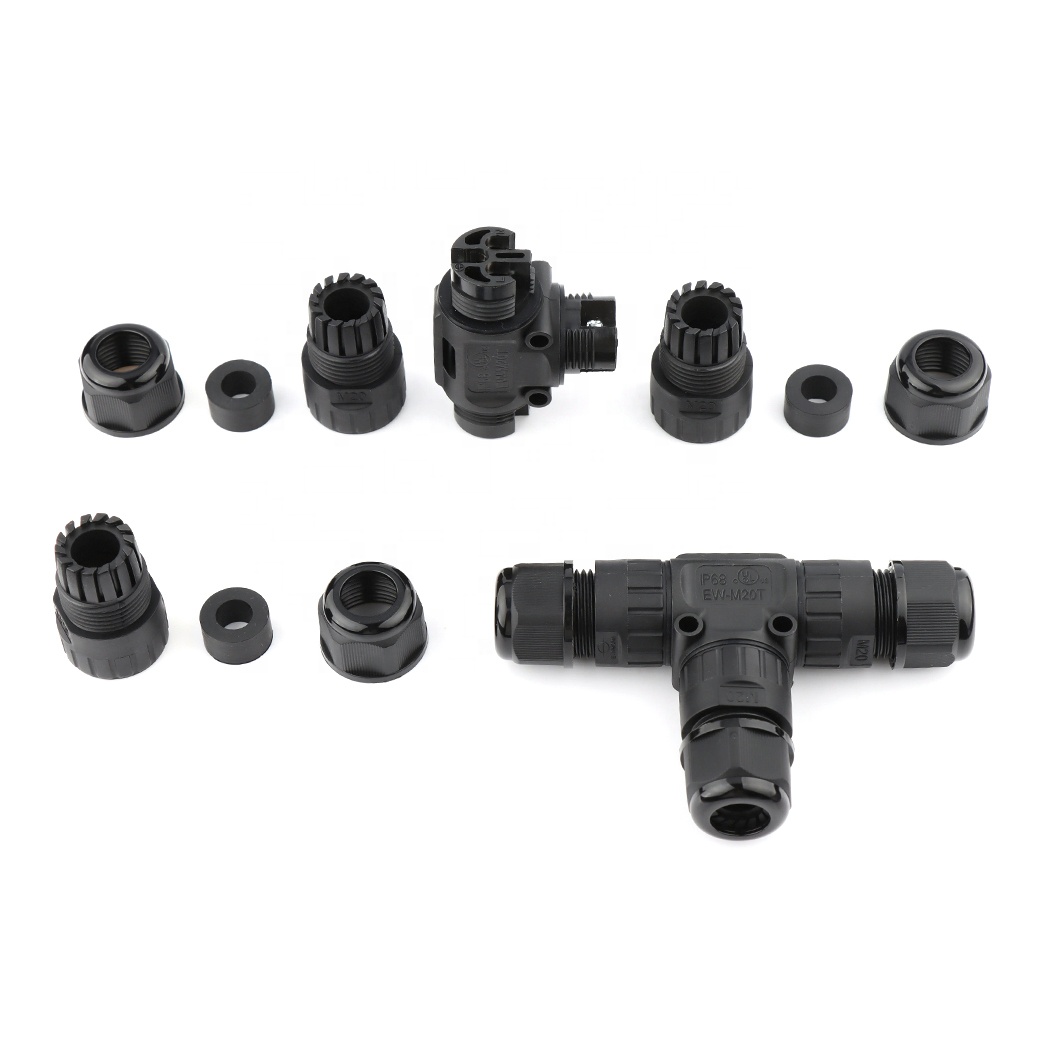 Wire Connectors Nickel Plated Copper 2/3/4 Pins EW-M20T IP68 M20 Waterproof Connector