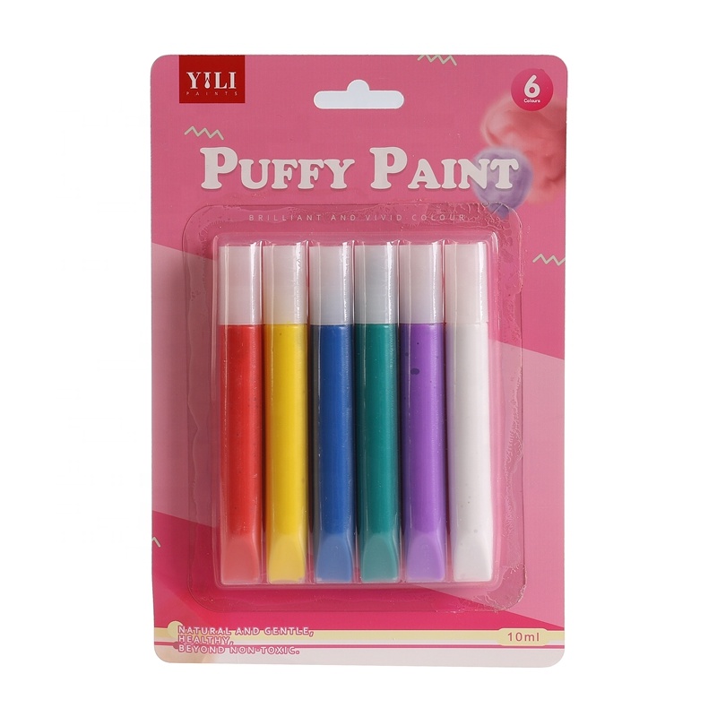 3D fast dry puffy paint set 6 шт с 10 мл