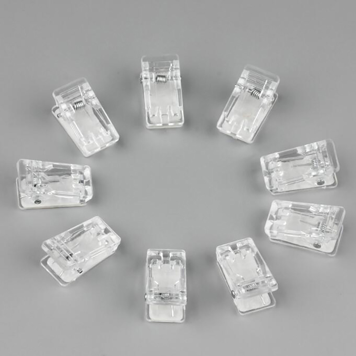 Transparent acrylic paper adhesive clamp small spring for photo picture Small clip Colorful transparent small clips
