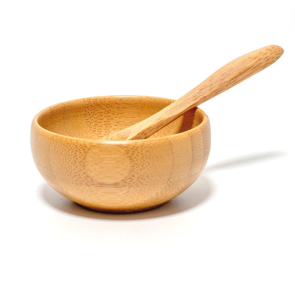 Bamboo DIY Facial Face Mixing Bowl With Bamboo Spoon Set