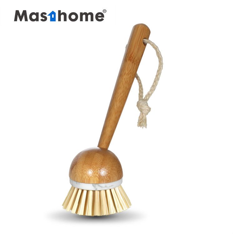 Masthome Eco-friendly Household Long dish brush bamboo bowl kitchen pan dish brush