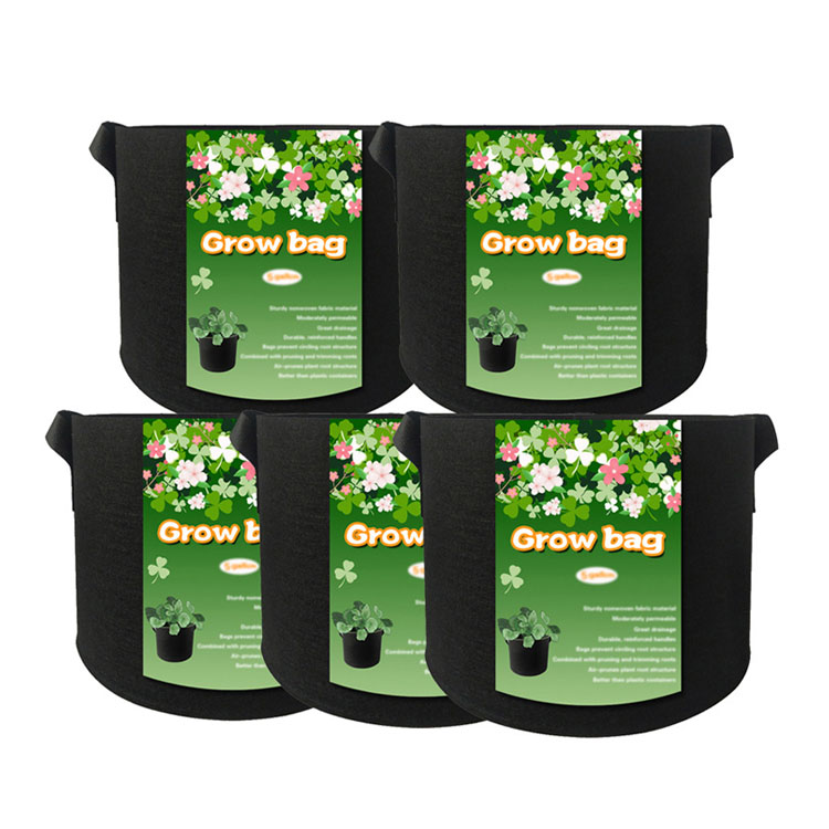 Plant Grow Bag Ecocfriendly Thichkened Non-woven Aeration Fabric Bulk with Handles