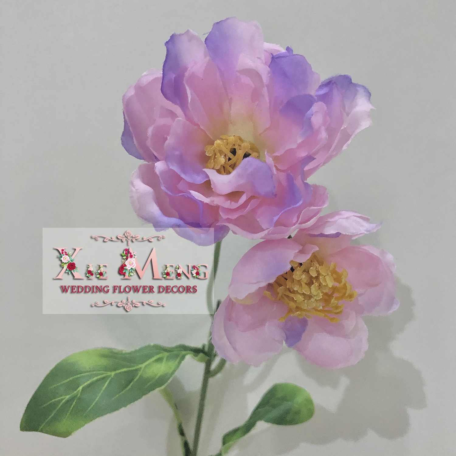 XM-LSF023-4 Hot Sell 2 Heads Artificial Silk Poppy Flower for Wedding Flower Arch Reception Table Decor/Flores Artificiales