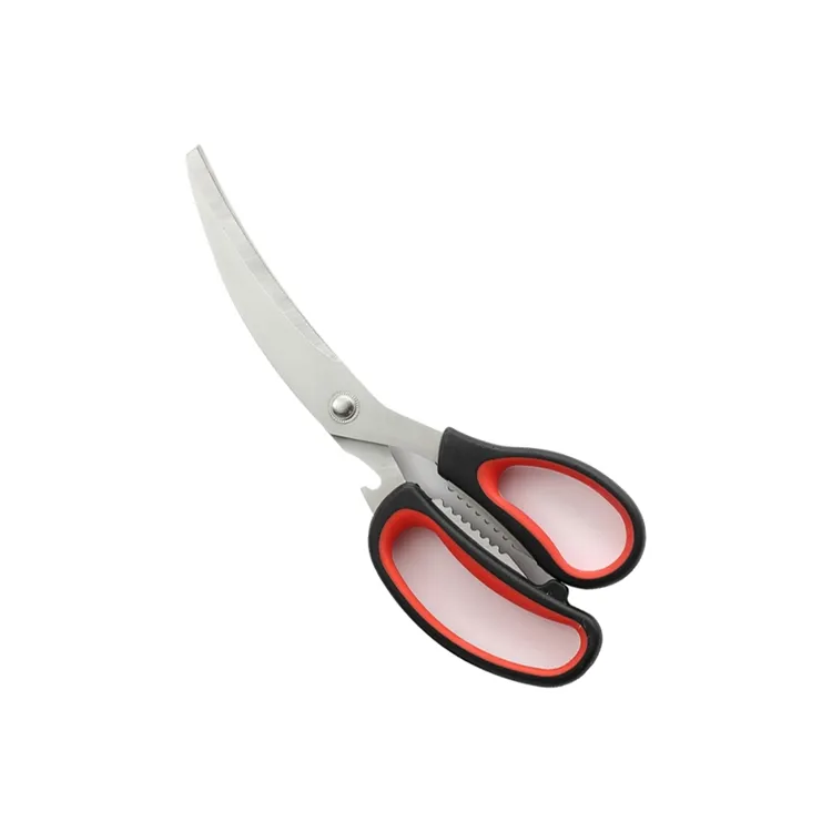 New Design Kitchen Poultry Scissors Heavy Duty Korean Curved Blade Barbecue Scissors