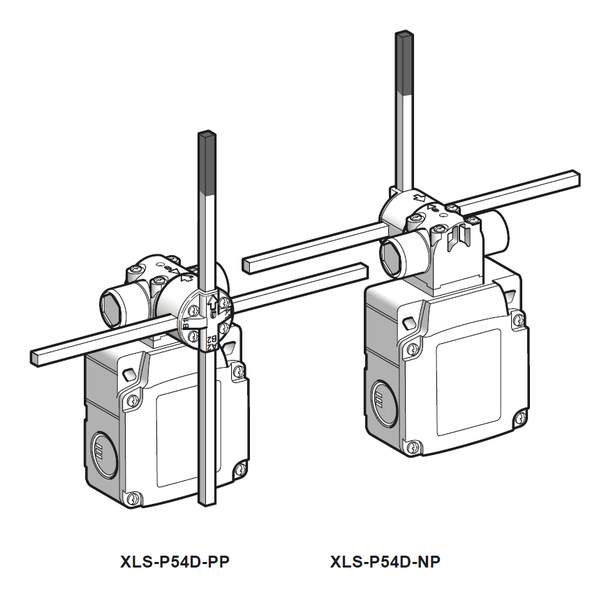 Концевой выключатель с вращающейся головкой и крест рычаг XLS-P54D-PP