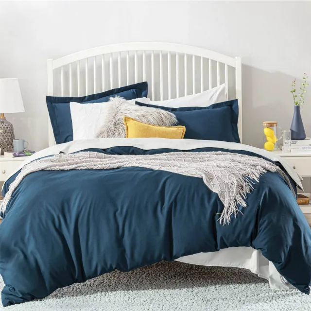 Amazon Microfiber Comforter Bed Sheet Duvet Cover Set Luxury King Queen Size 100% Polyester Plain Dyed Custom