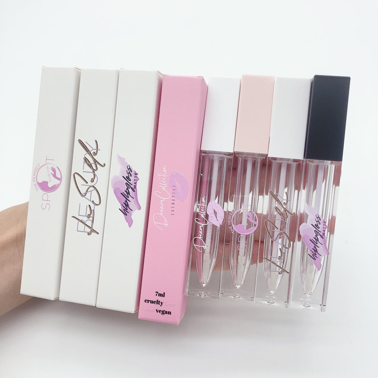 High-grade unique design container tube transparent 7 ml lip gloss tube