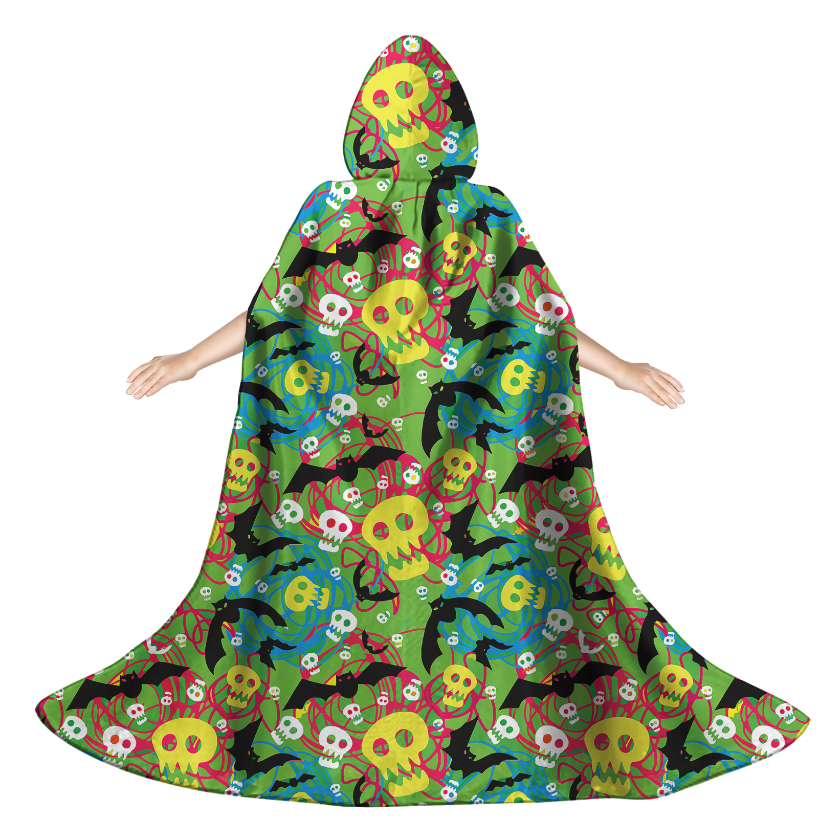 Gold Supplier Halloween Cardigan Kids Custom Print Hooded Cloak with Hood for Little Girl and Boys Wholesale Source Factory