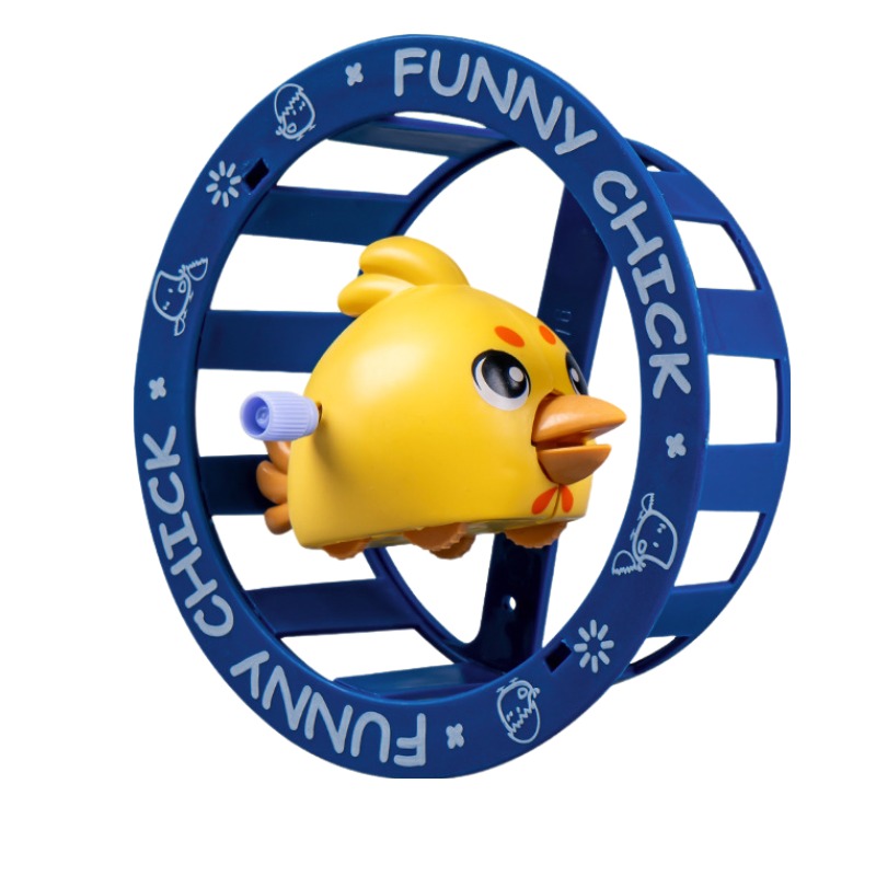 Factory Supply Educational Cartoon Chick Clockwork Wind-Up Toy Hot Selling Winding Chicks Spinning around Toy