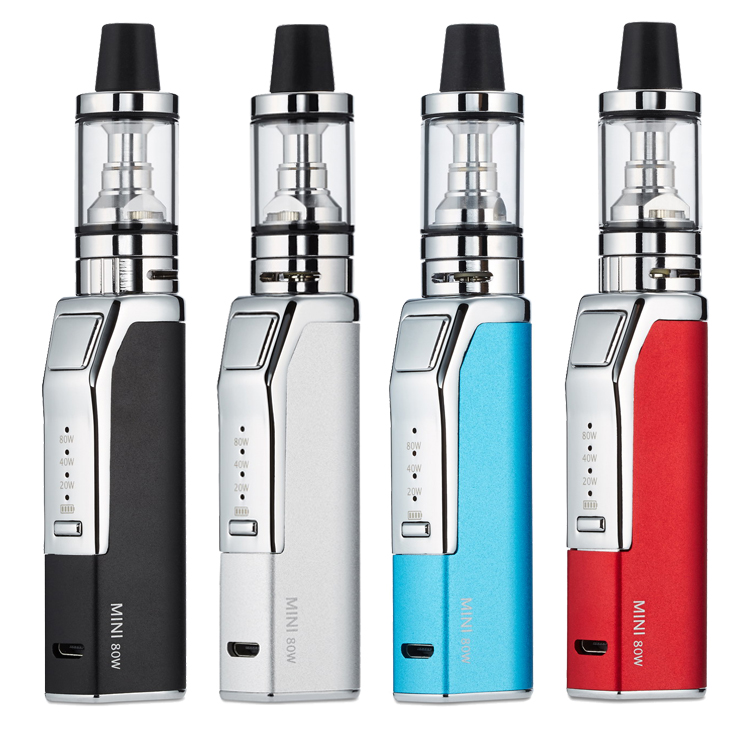 Hot selling 1.8ml kit electronic cigarettes rechargeable vape 400mAh vaporizer pen getting started Kit 80W