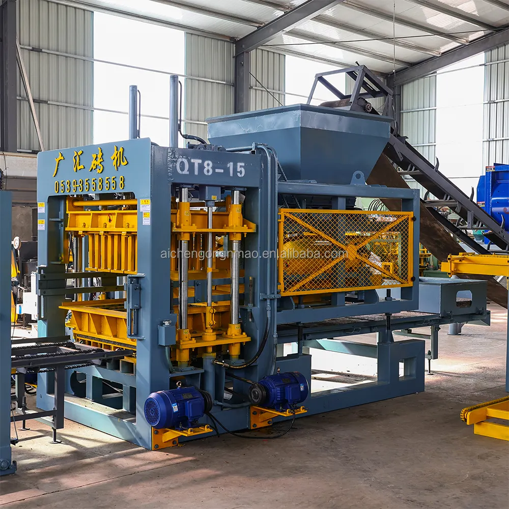 Aichen Qt8 15 The company's after-sales department door-to-door machine installation of large automatic brick machine