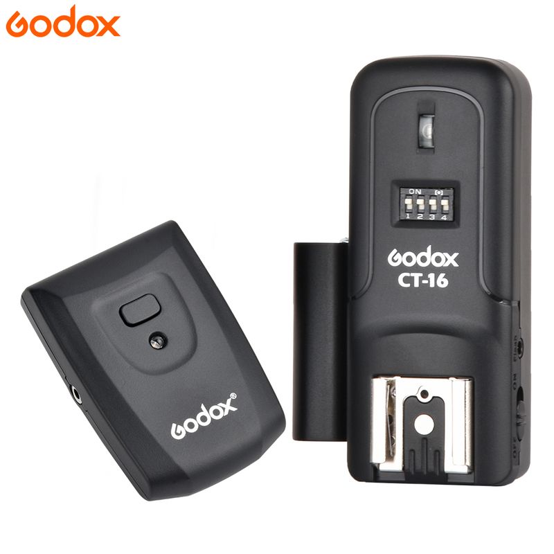 Godox CT-16 16 CT16 каналов Беспроводная радиосистема Flash Trigger Transmitter + Receiver CTR-16 Набор для цифровой зеркальной камеры Canon Nikon Pentax студийная вспышка