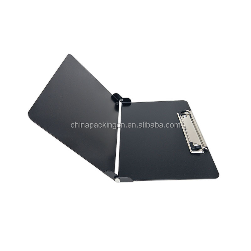 Black Foldable Clip Board a4 Aluminum Storage Medical Clipboard Folder