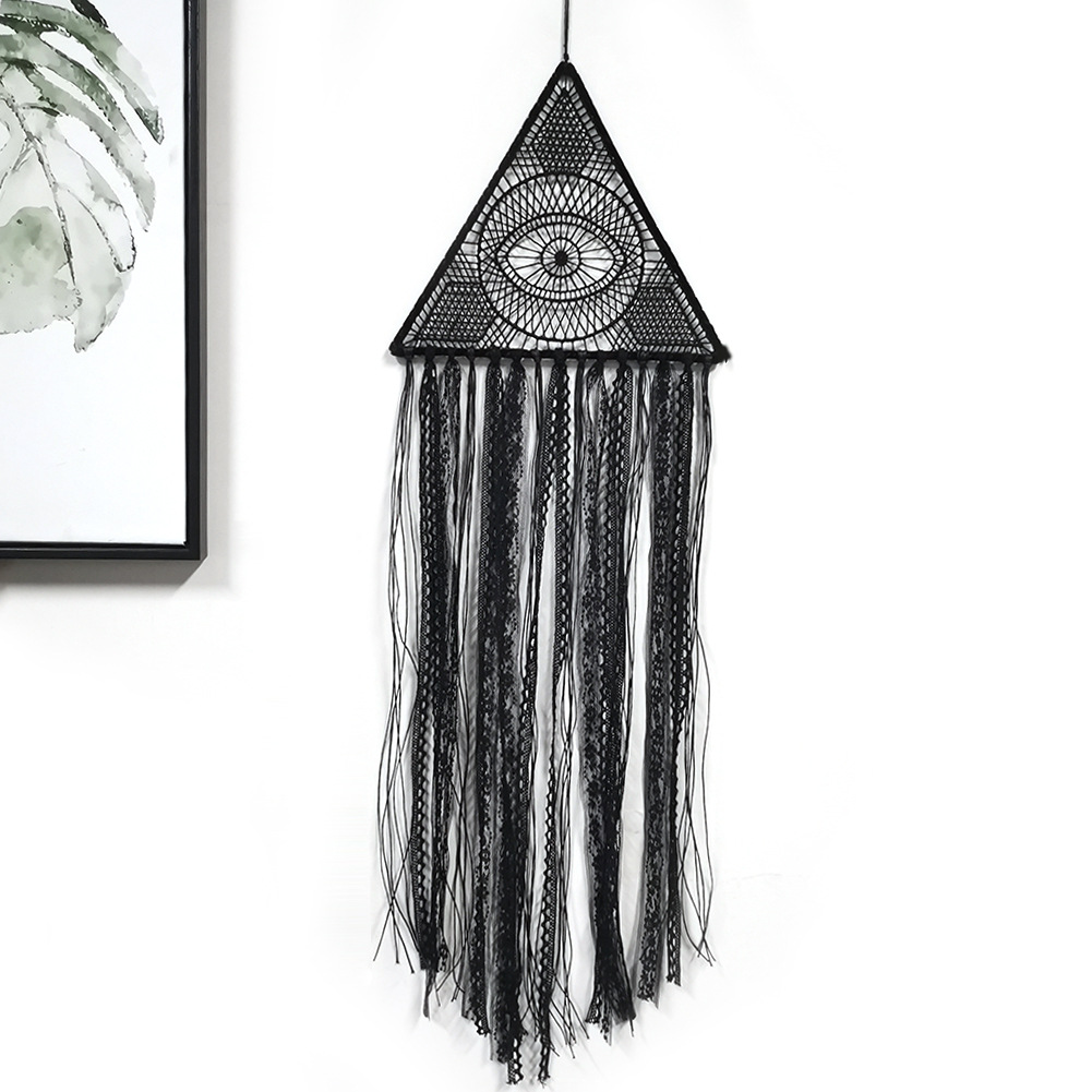 New Arrival Ornaments Tassels Dreamcatchers Handmade Black Macrame Evil Eye Dream Catcher