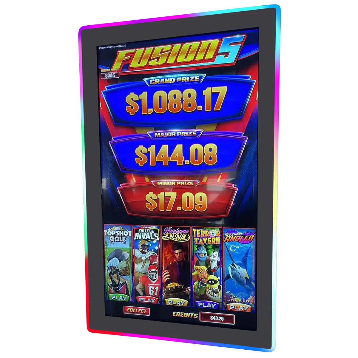 led light 3M or ELO 32 43 inch touch screen monitor for JINSE DAO SUPER LOCK Makin bacon coin operated games
