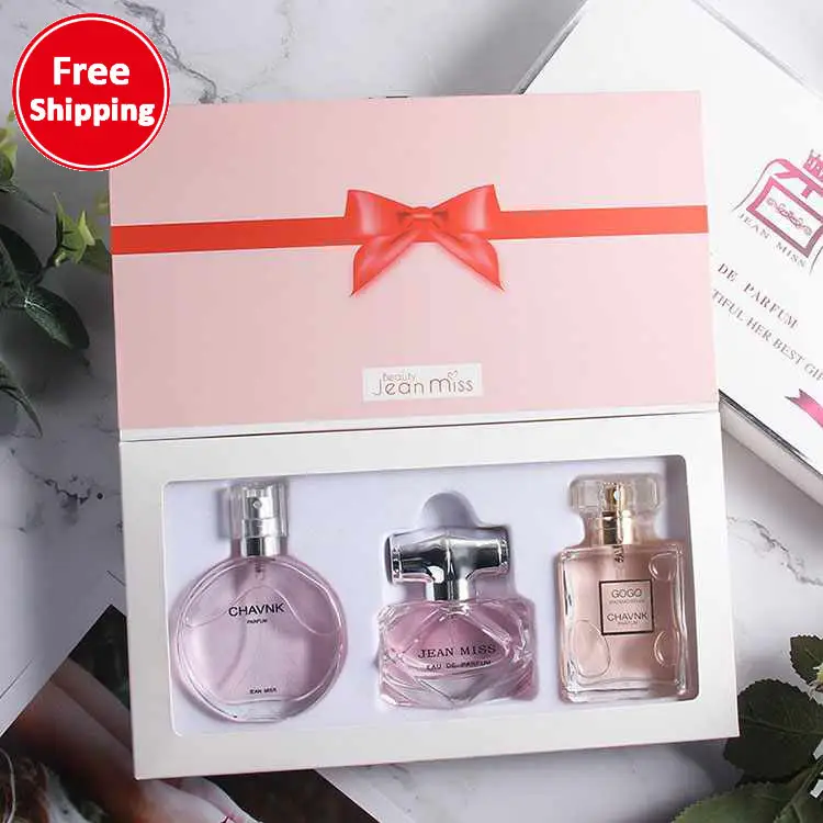 FREE SHIPPING Women's Perfume Parfume Brand Lasting Light Fragrance Natural Three-piece Cheap Perfume Gift Set
