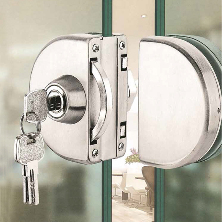 Stainless Steel 304 Double Shed Glass Door Lock Glass to Glass Padlock