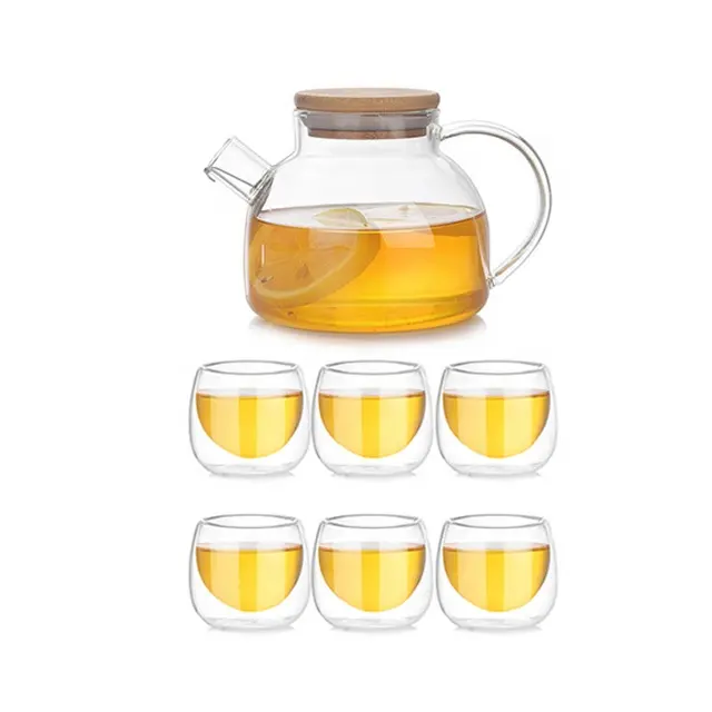 Big Size 500ml Transparent Clear Pyrex Glass China Teapots Thermal Teapot Tea Set Glass with filter