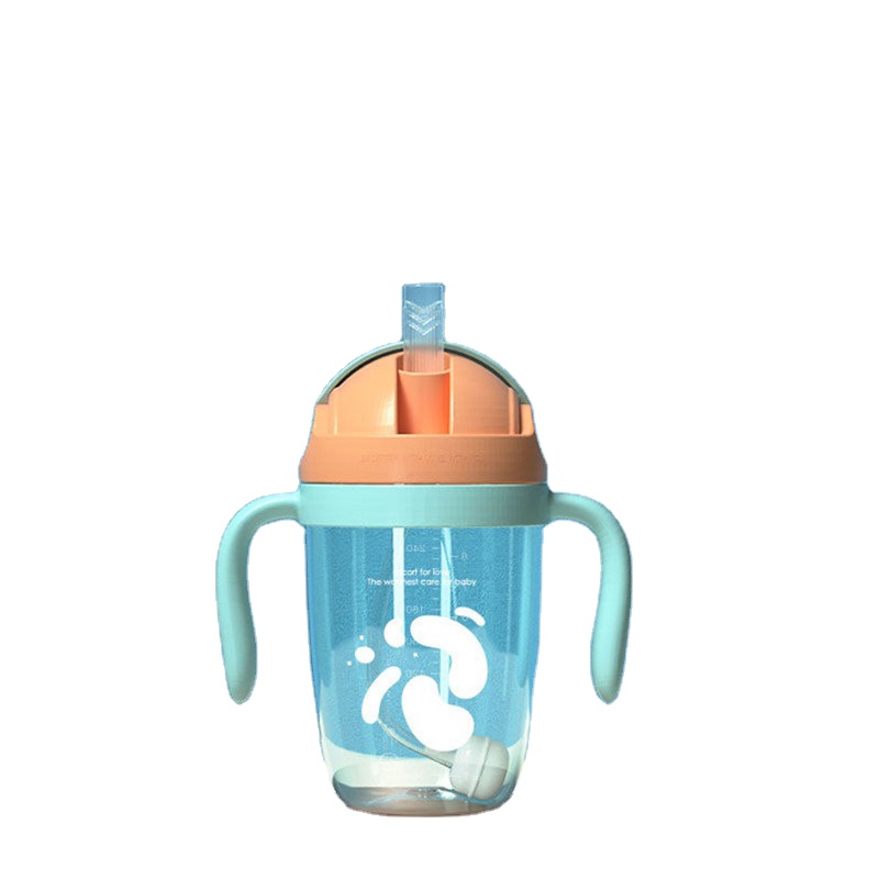Hot Sale & High Quality Heavy Calibre PP Self Feeding Straw Cup Baby Bottle With Tube Hands Free