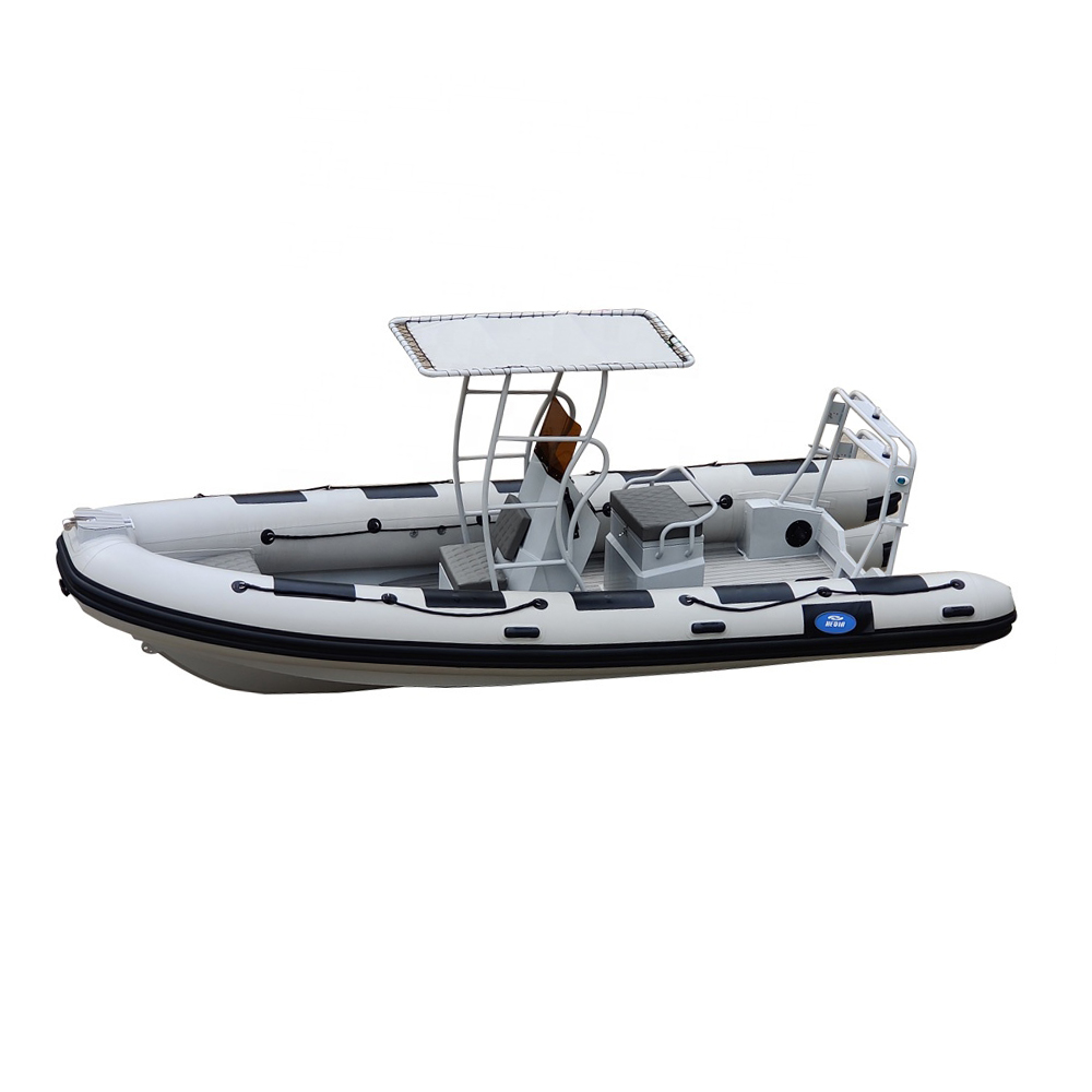 CE 19ft 5.8m luxury aluminum deep v hull inflatable sport rib boat 580 botes inflables semirrigido