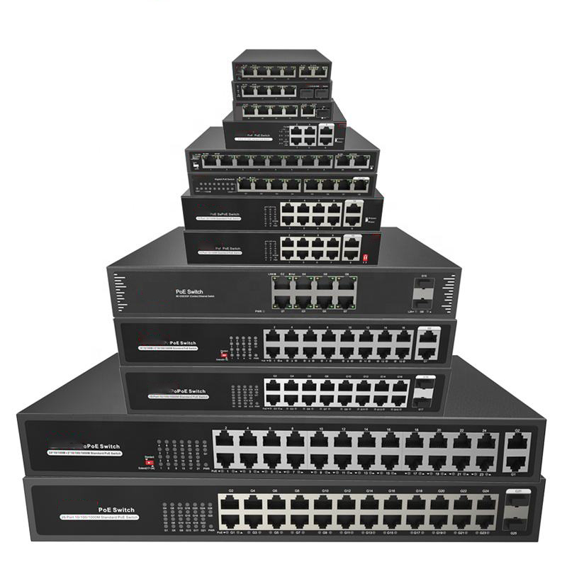Premier 8 + 2 порта Uplink 10 портов с 2 Sfp гигабитным управляемым Poe переключателем 48 В для систем видеонаблюдения Ip-камеры коммутатор Ethernet