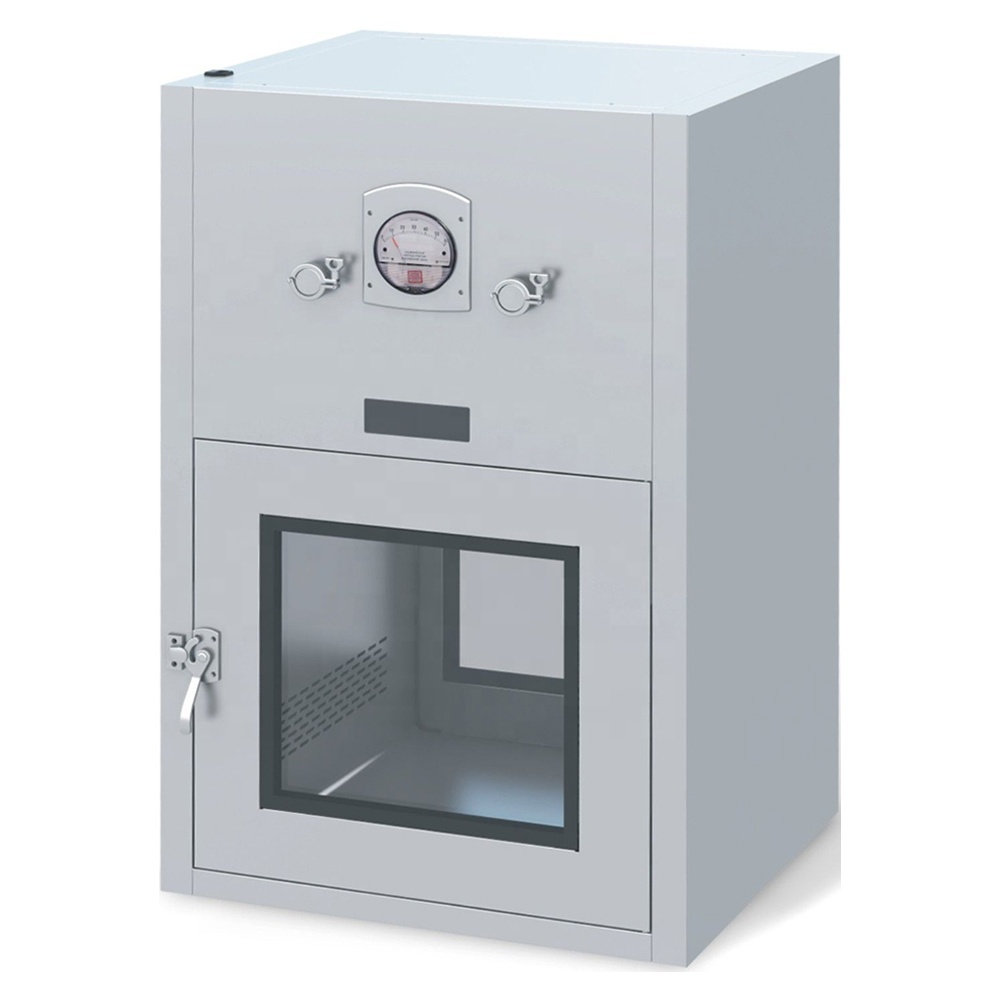 Stainless Steel Laminar Air Shower Flow Cleanroom Pass Box Mechanical Electrical Interlock System Radiology Equipment Accessory