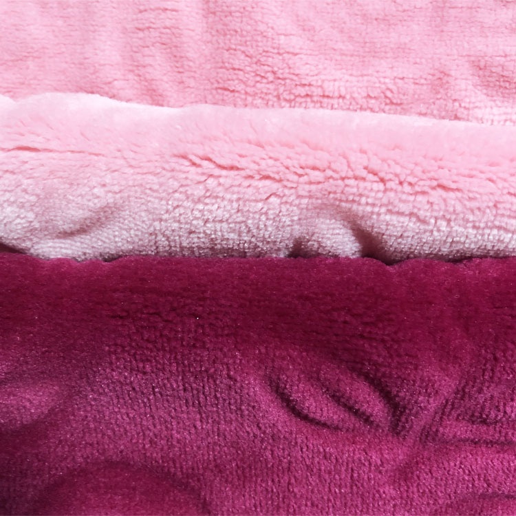 100% polyester fleece printed fabric jacquard flannel fleece fabric cutted pattern