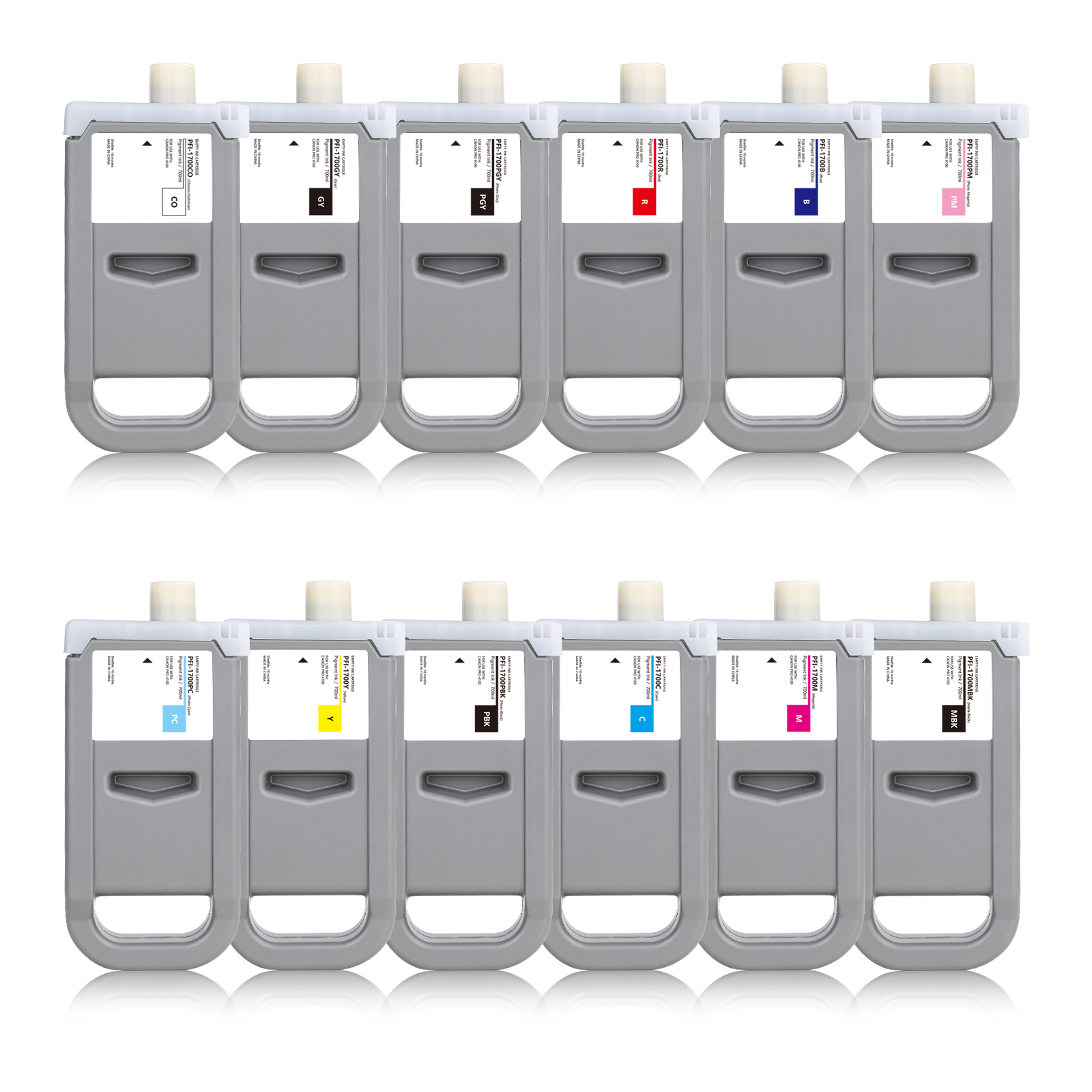 WINNERJET PFI-1700 Compatible Ink Cartridge With Pigment Ink And Chip For Canon PRO 4000s 6000s 4100s 2000 4000 6000 Printers