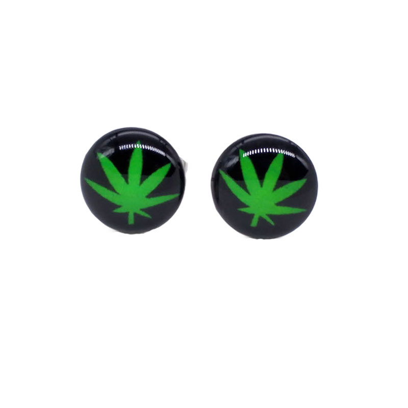 Swirl Shape Wholesale Black Statement Studs Mens Men Stud 2021 Dripping Drop Oil Jamaican Earrings