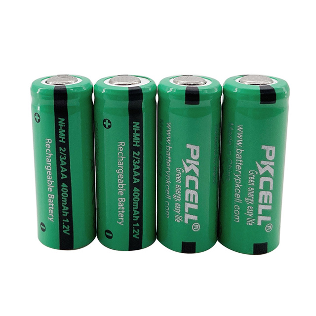 Hot selling rechargeable battery ni-mh 1.2v 2/3 aaa 400mAh for wireless mouse