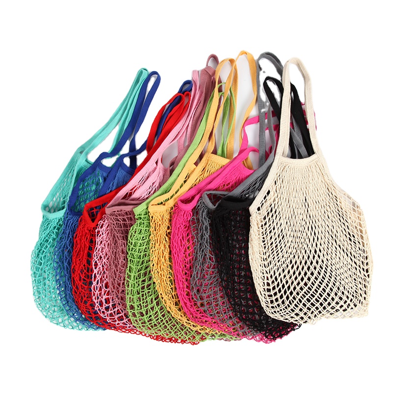 Reusable Friendly Eco Cotton Mesh Shopping String Net Bag for Fruit And Package