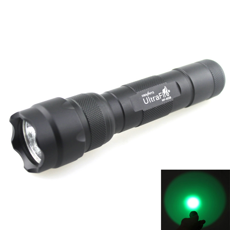 Сигнальный фонарик WF502B 3 Вт 1xcree XR-E Q5 зеленый свет 520nm 535nm светодиодный фонарик