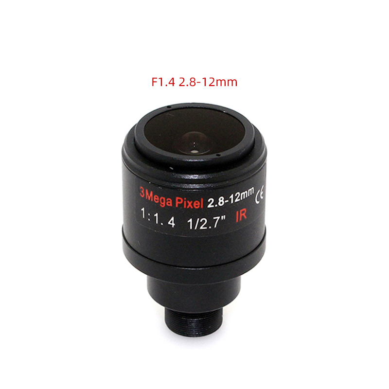 CCTV Lenses 2.8-12mm Varifocal 1/ 2.7 3MP F1.4 Manual Iris Accessories Parts For CCTV Security Camera Lens