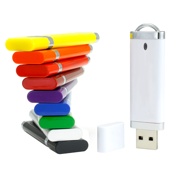 Рекламный пластиковый USB флеш-накопитель в форме зажигалки с брелоком для подарка