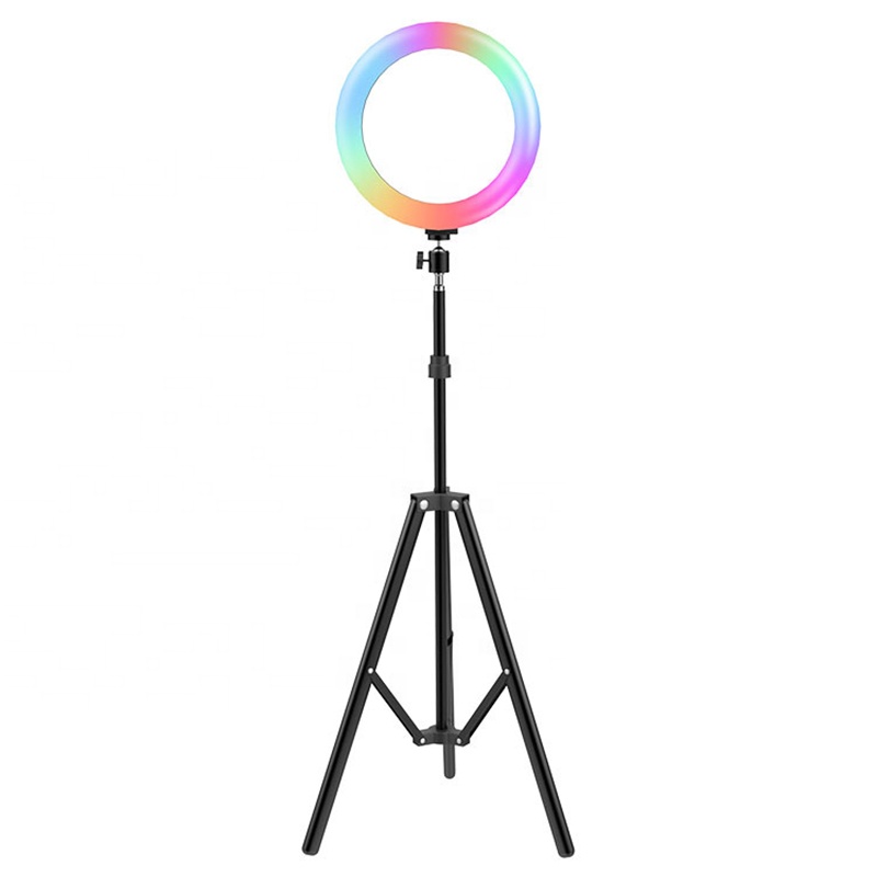 Brightenlux высокое качество складной 10-дюймовый Круглый фотографический светодиодный RGB кольцевой светильник с подставкой для штатива телефона