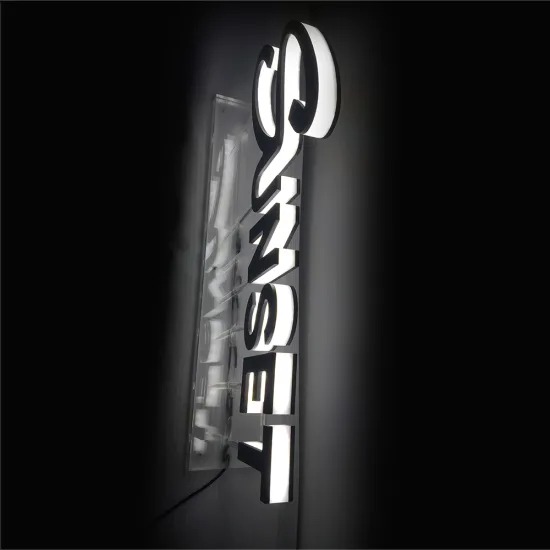 Super Bright Channel 3 LEDs Mini Acrylic Flower Light Box Letter