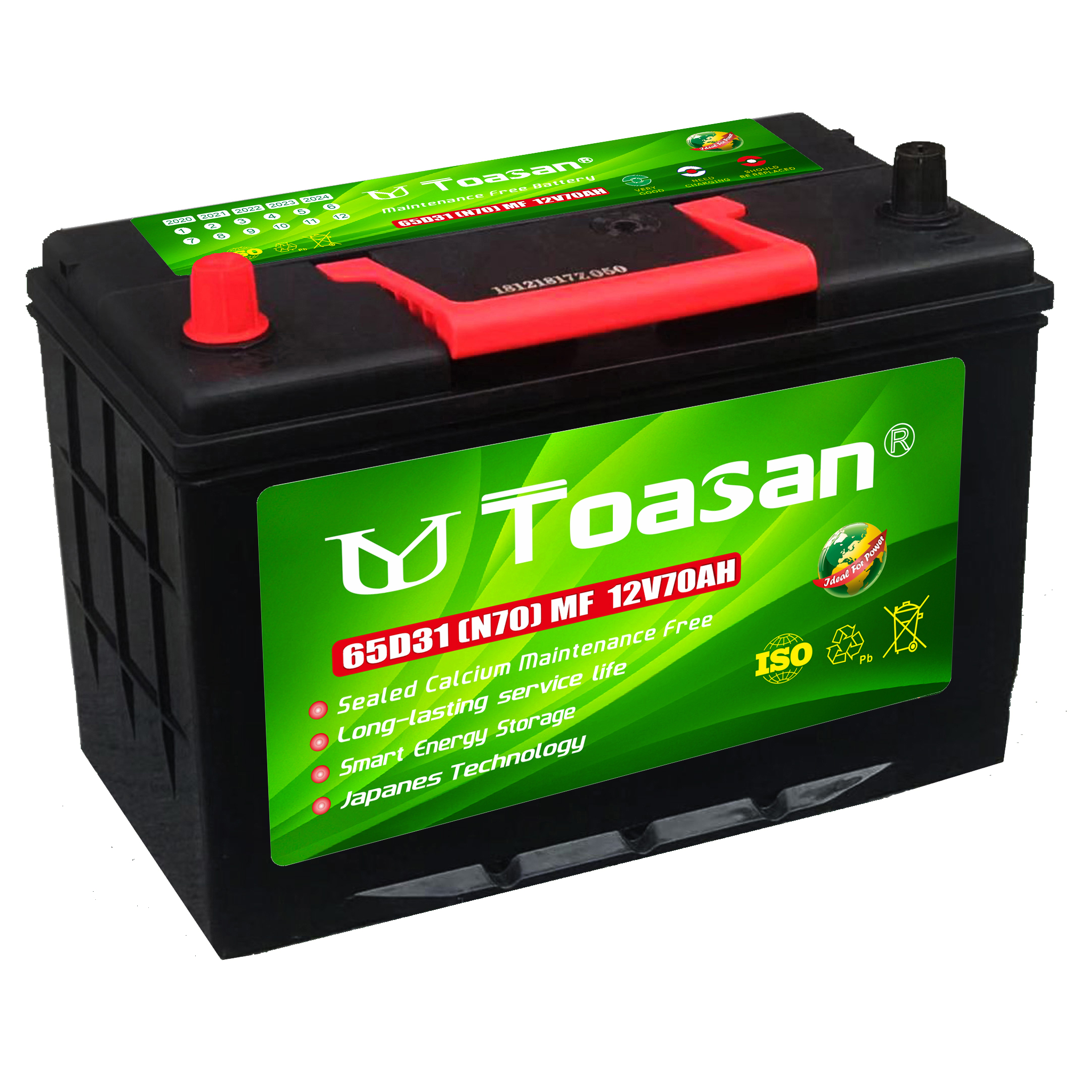 12V60AH кальция необслуживаемые свинцово-кислотные 55D23L MF 12V аккумулятор для автомобиля