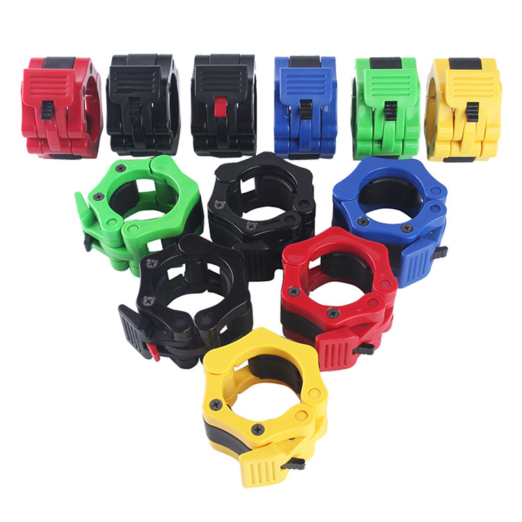 Dumbbell Locking Buckle Barbell Rod Clamp Fitness 50mm Pair ABS Lock Jaw Collar