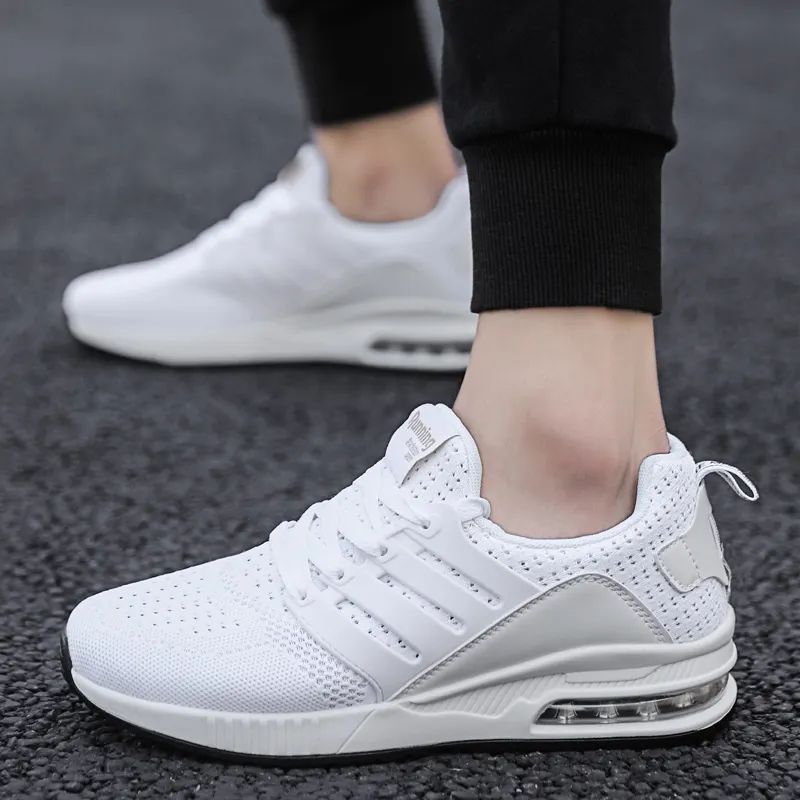 Hot Couple Unisex Sneakers Air Cushion White Casual Sport Running Shoes Men