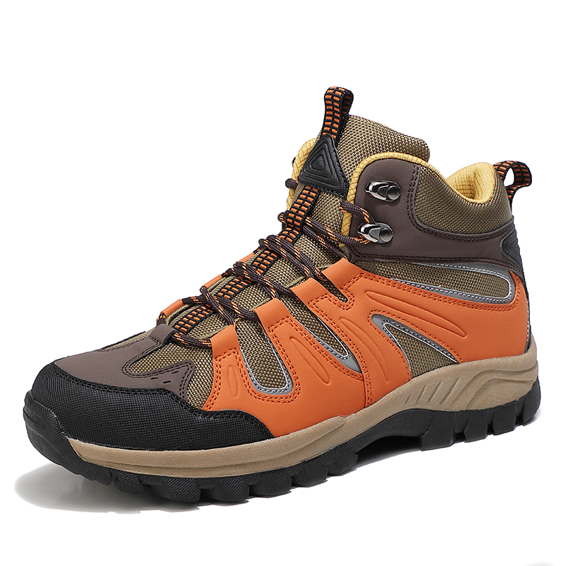 High Top Mountain Climbing Shoes For Men Summer Breathable Anti-slip TPR Sole Outdoor Sports Footwear Running Walking Sneakers